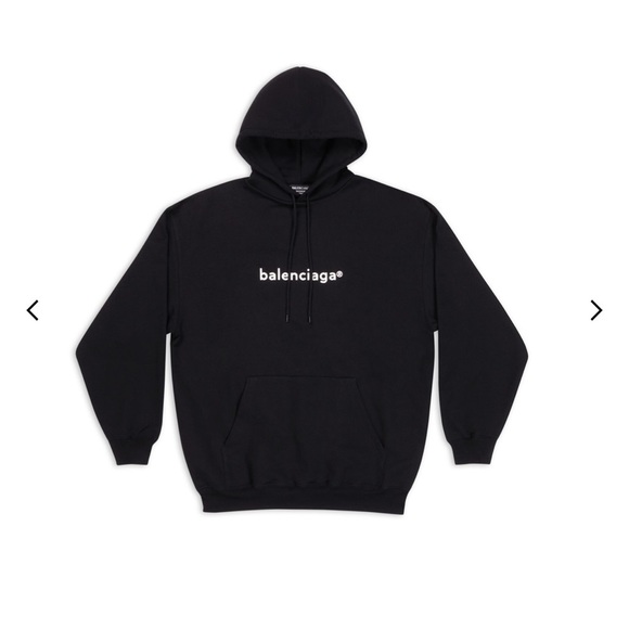 Balenciaga Other - MEN'S NEW COPYRIGHT MEDIUM FIT HOODIE IN BLACK - NWOT